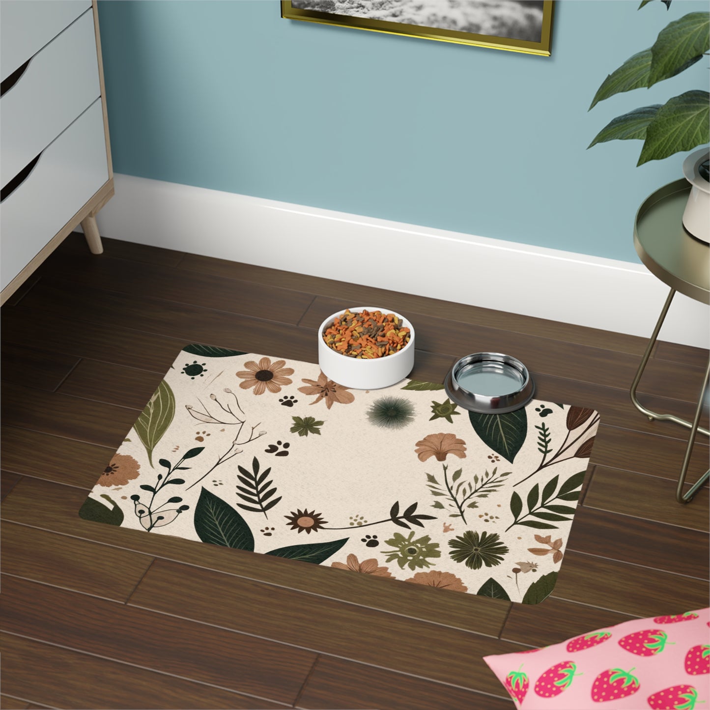 Purr-fect Pet Food Mat | Nature Theme