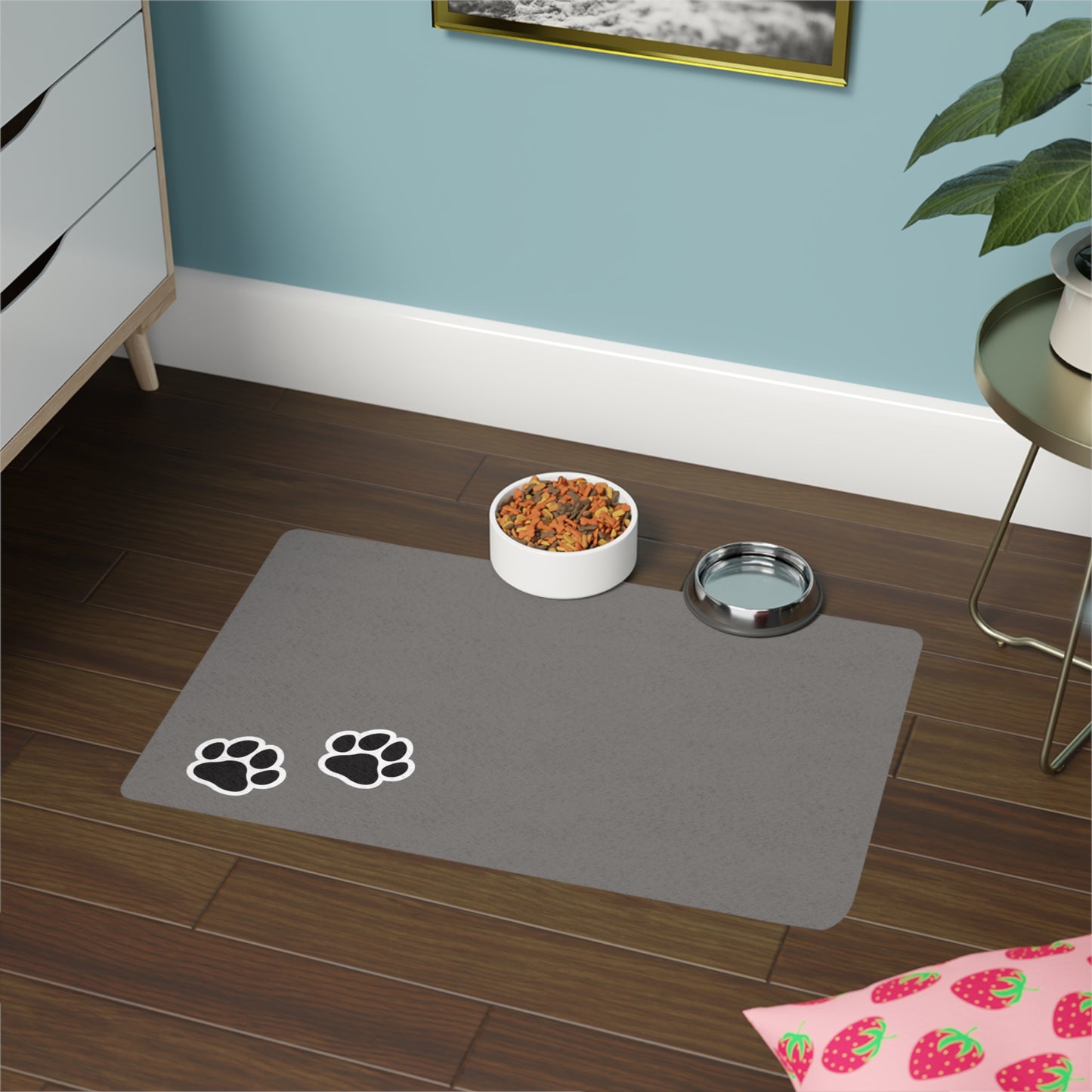 Purr-fect Pet Food Mat | Gray