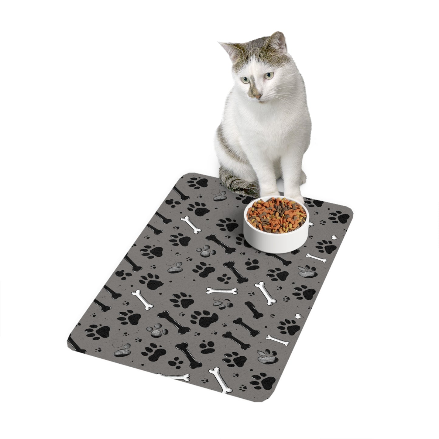 Purr-fect Pet Food Mat | Paws & Bones