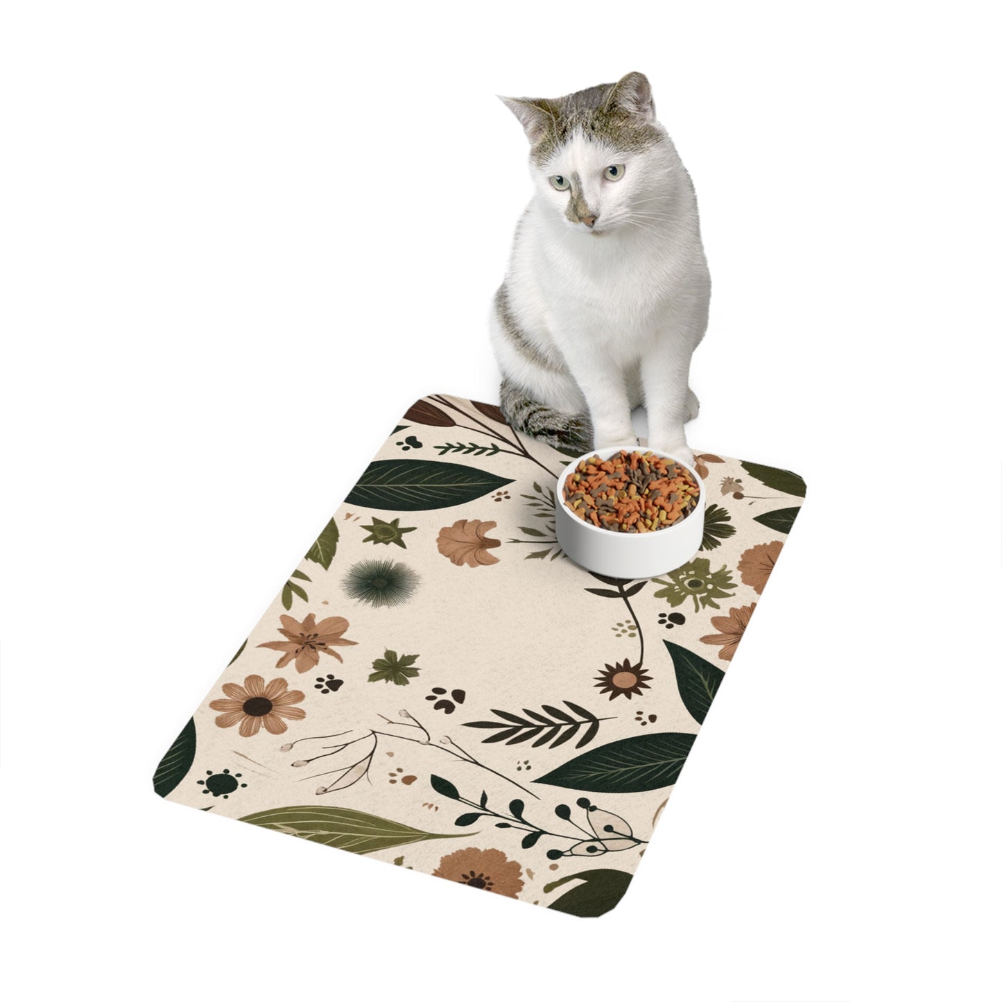 Purr-fect Pet Food Mat | Nature Theme