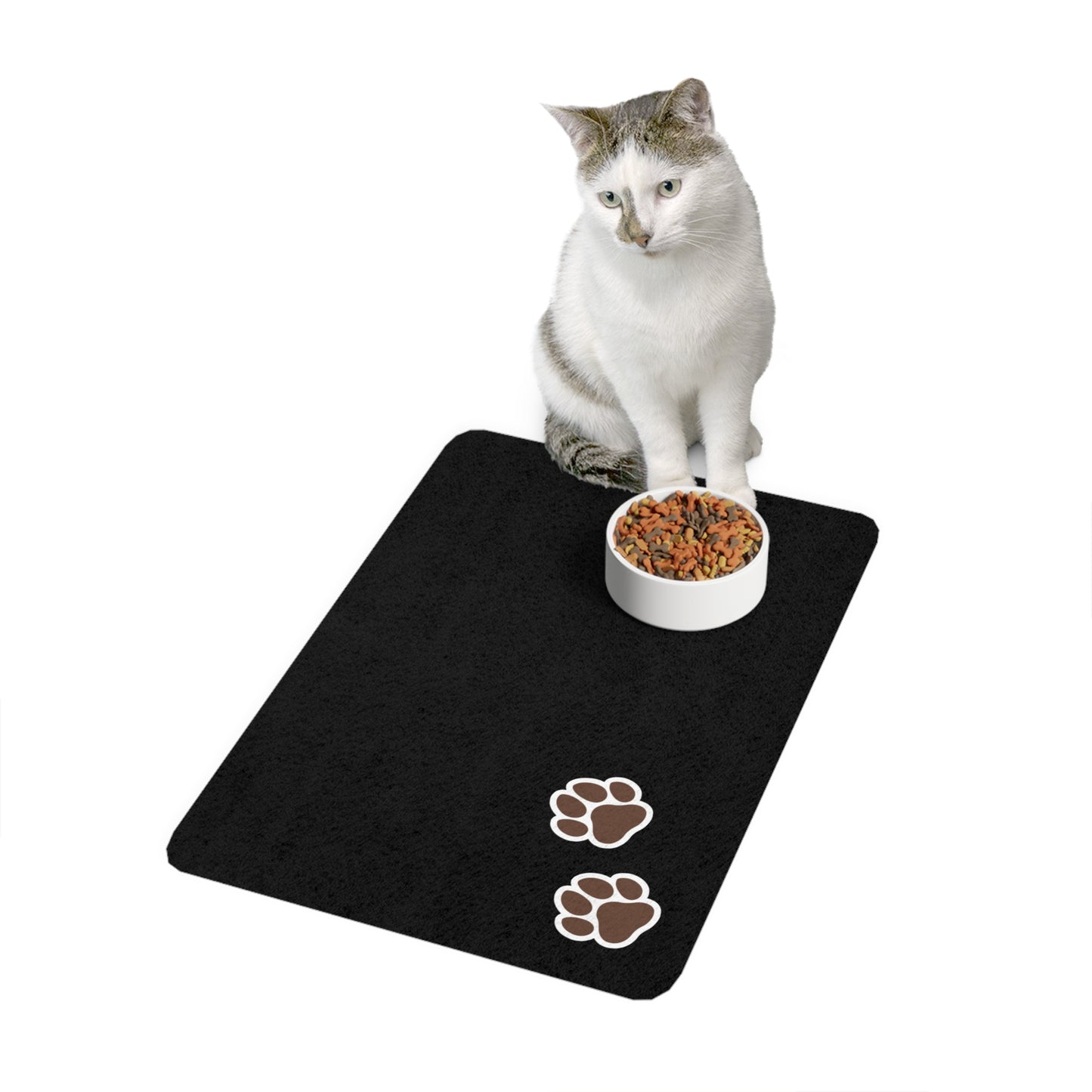 Purr-fect Pet Food Mat | Black