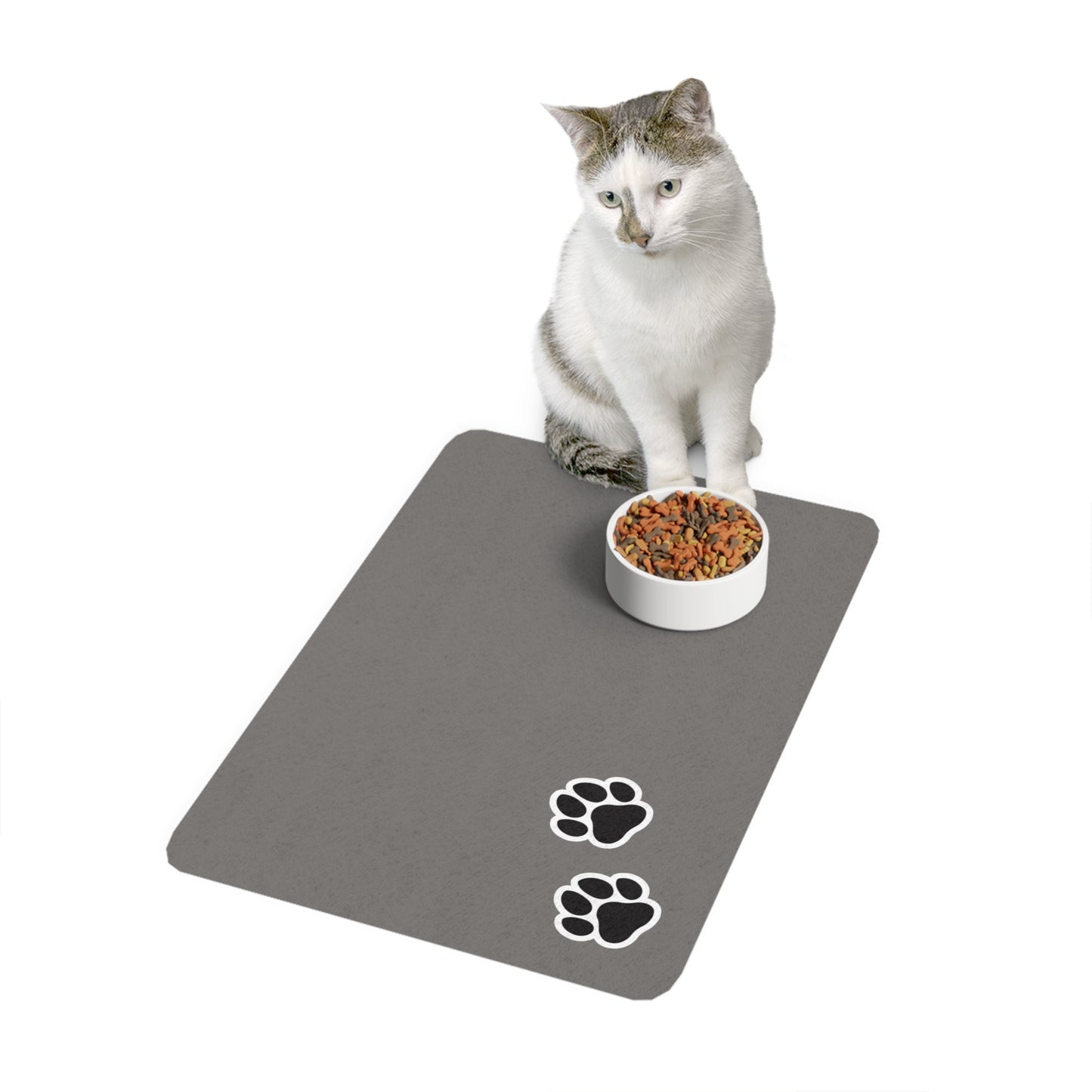 Purr-fect Pet Food Mat | Gray