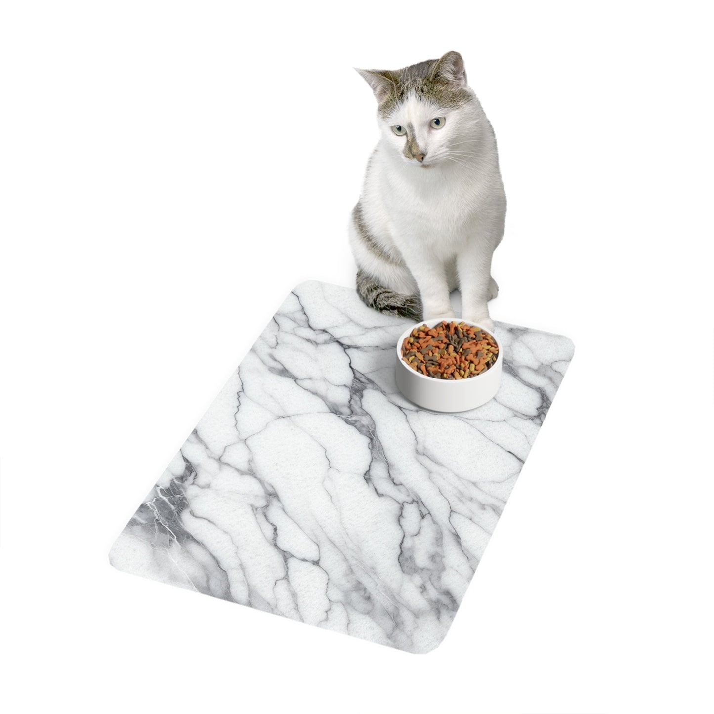 Purr-fect Pet Food Mat | Marble