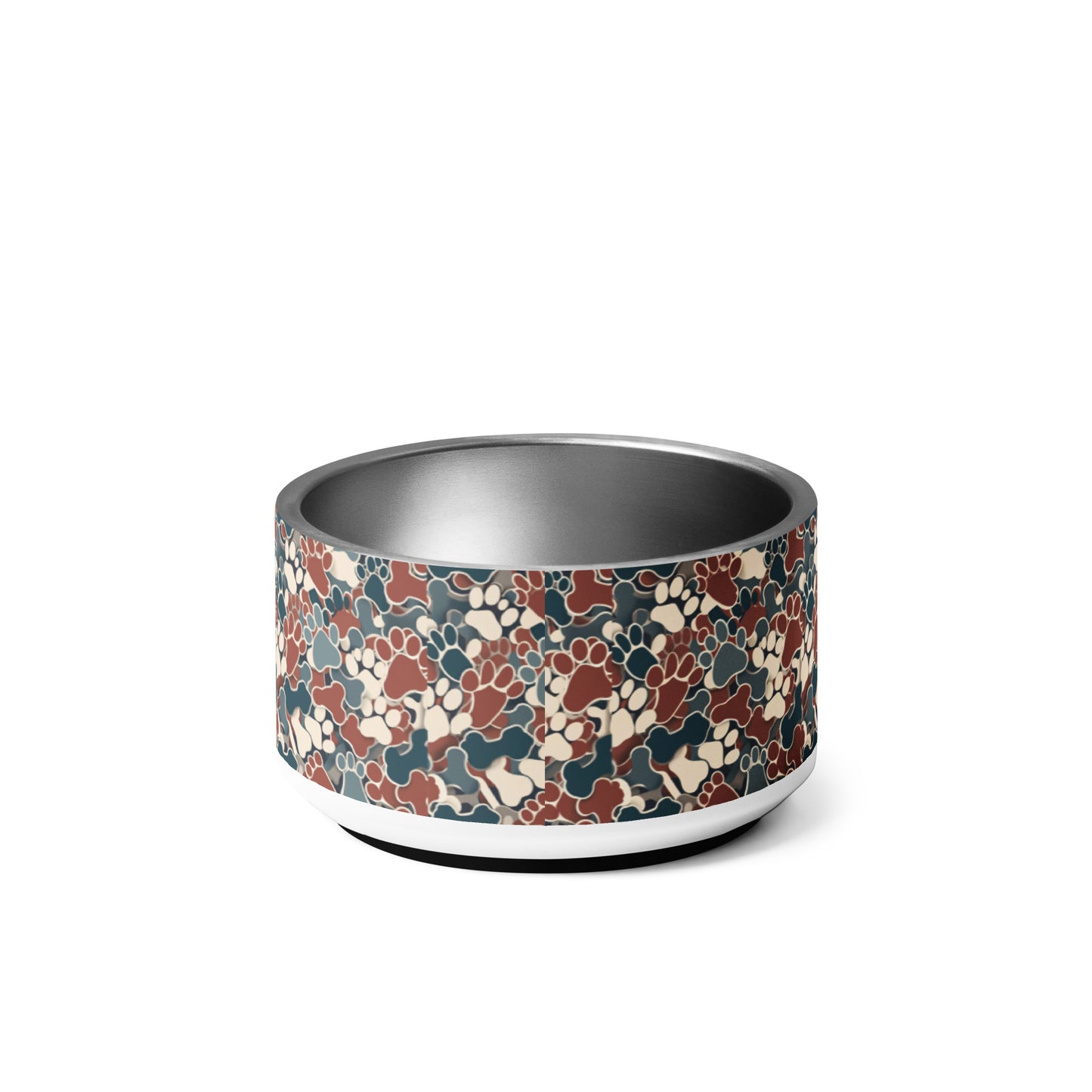 Paw-some Stainless Steel Pet Bowl | Multi-Paw Prints