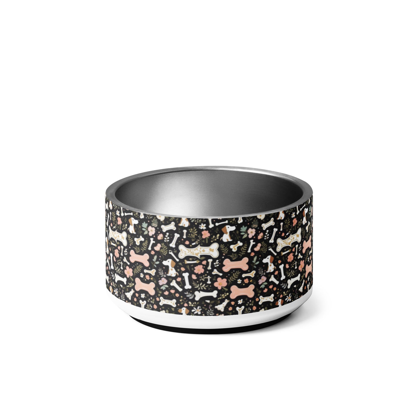 Paw-some Stainless Steel Pet Bowl | Flowers, Paws & Bones