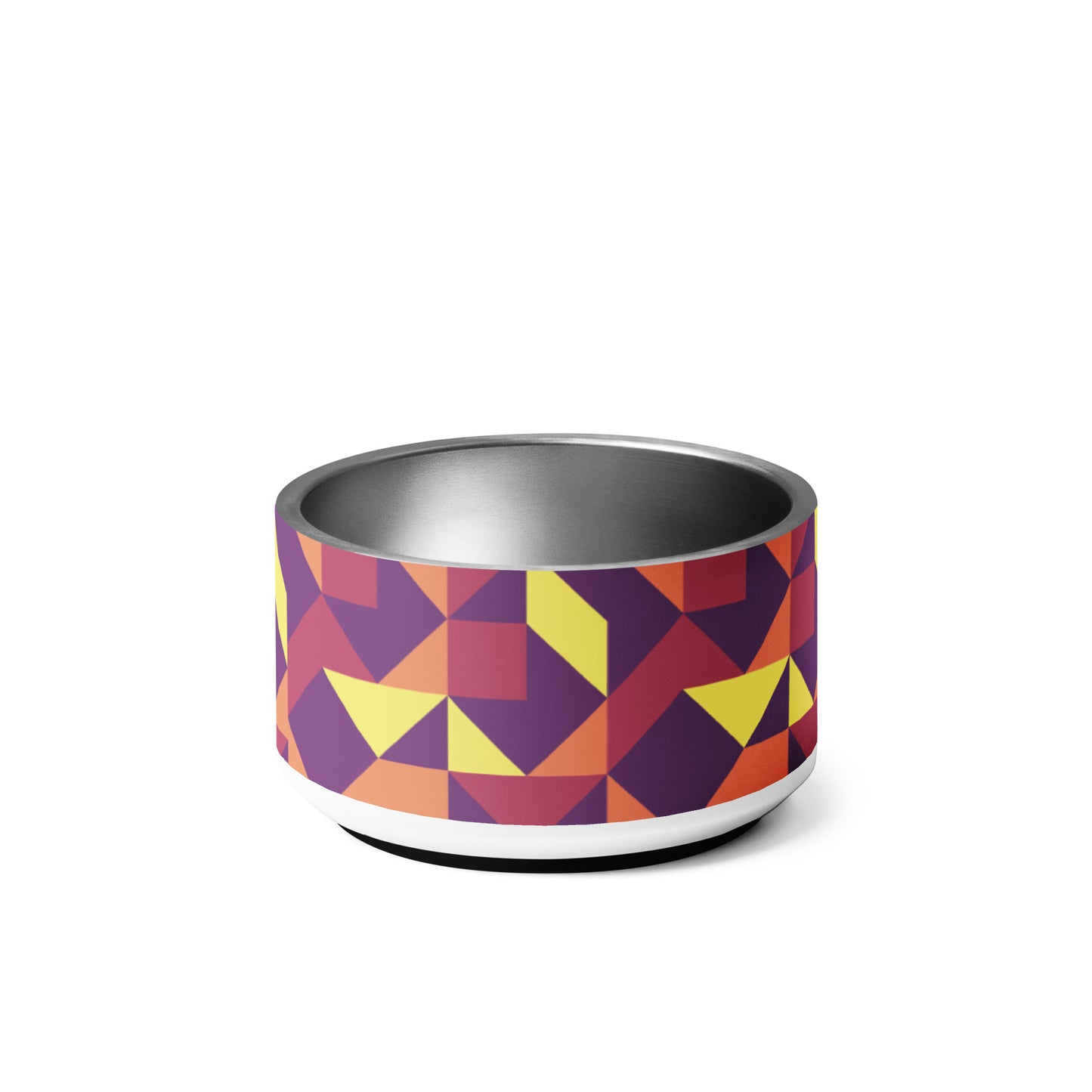 Paw-some Stainless Steel Pet Bowl | Geometric