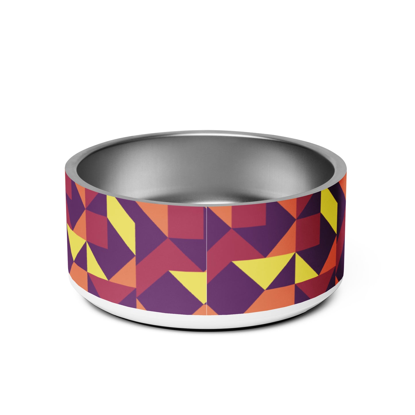 Paw-some Stainless Steel Pet Bowl | Geometric