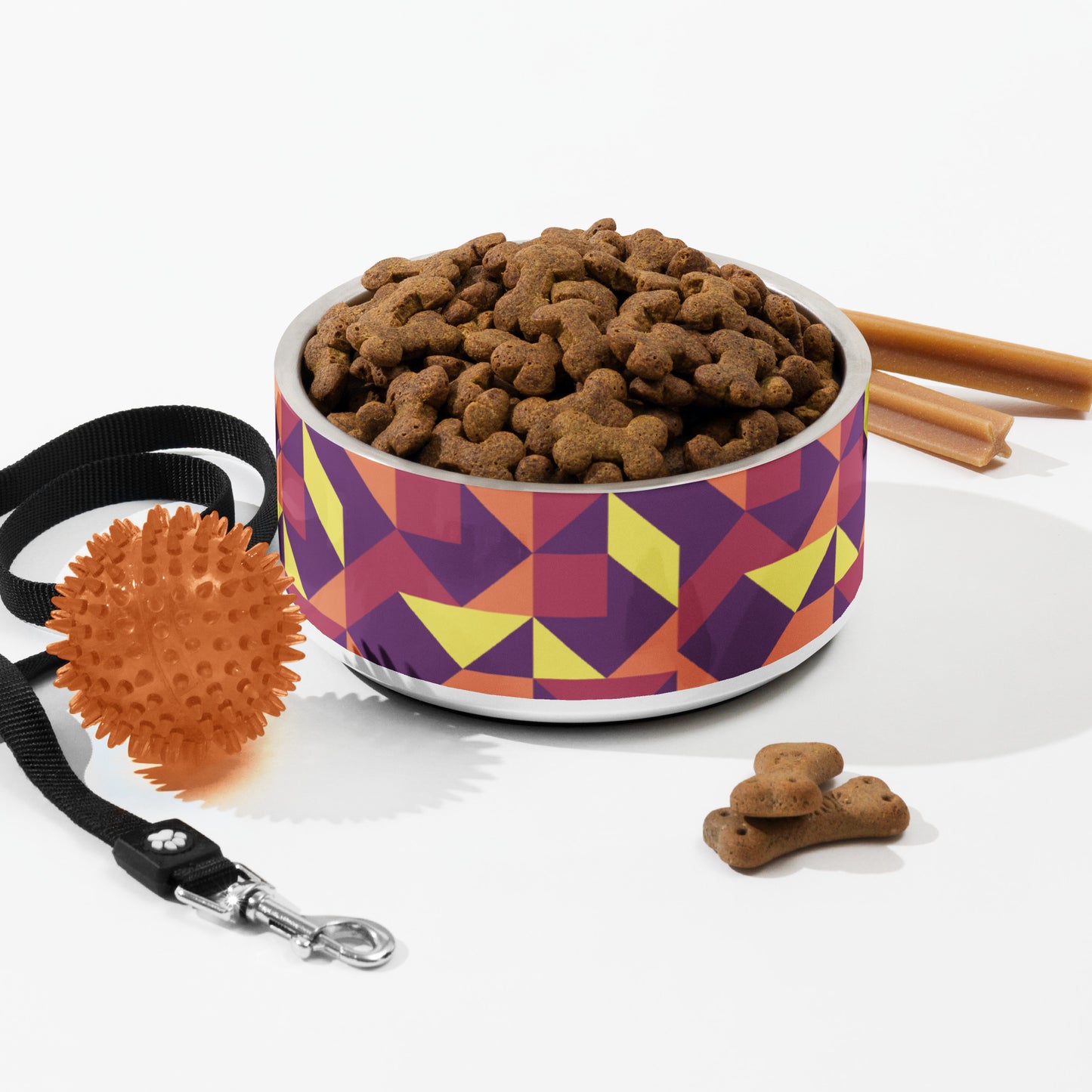 Paw-some Stainless Steel Pet Bowl | Geometric