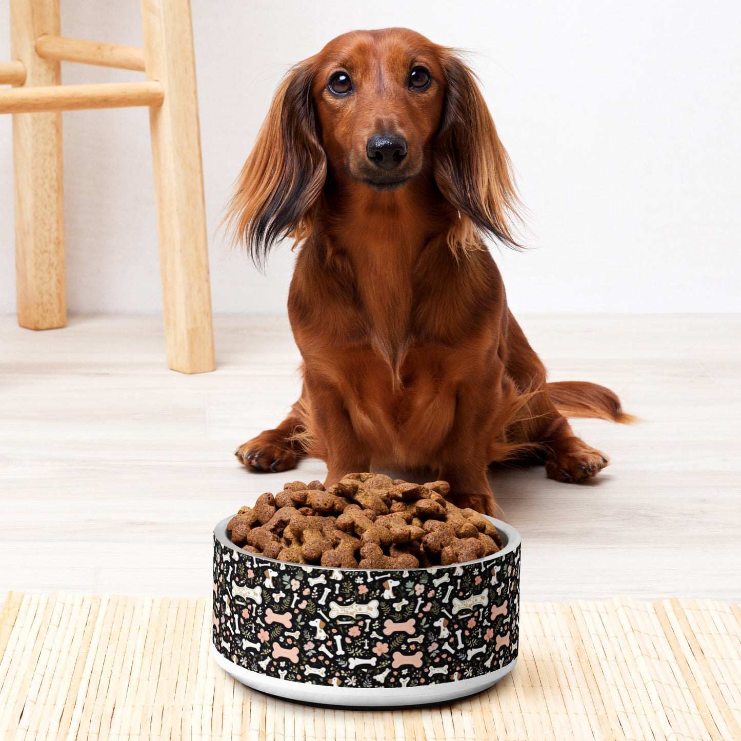 Paw-some Stainless Steel Pet Bowl | Flowers, Paws & Bones