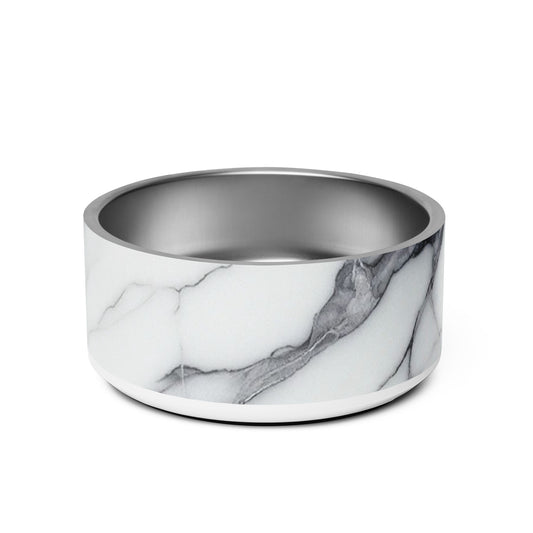 Paw-some Stainless Steel Pet Bowl | Marble