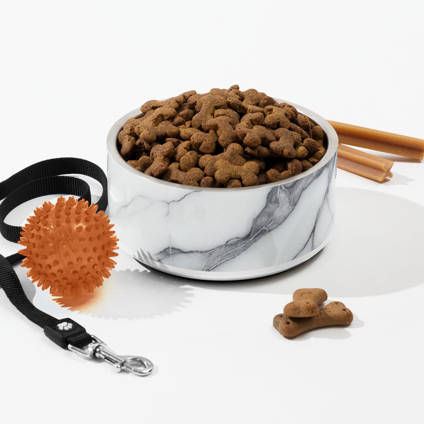 Paw-some Stainless Steel Pet Bowl | Marble