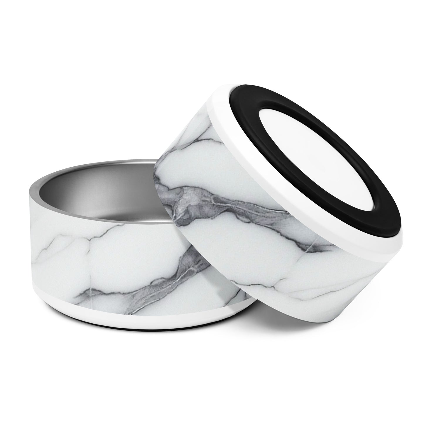 Paw-some Stainless Steel Pet Bowl | Marble