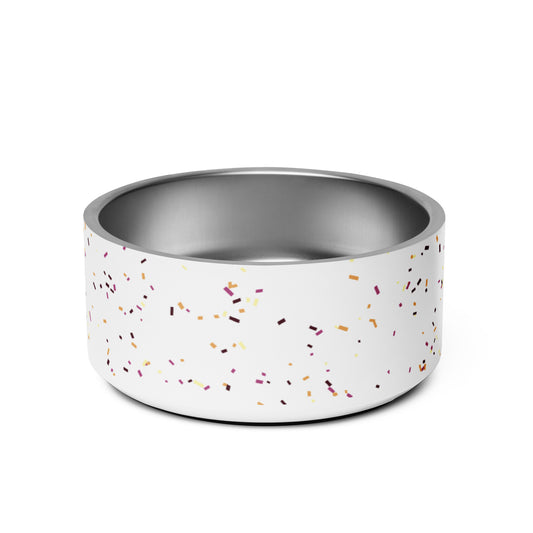 Paw-some Stainless Steel Pet Bowl | Confetti