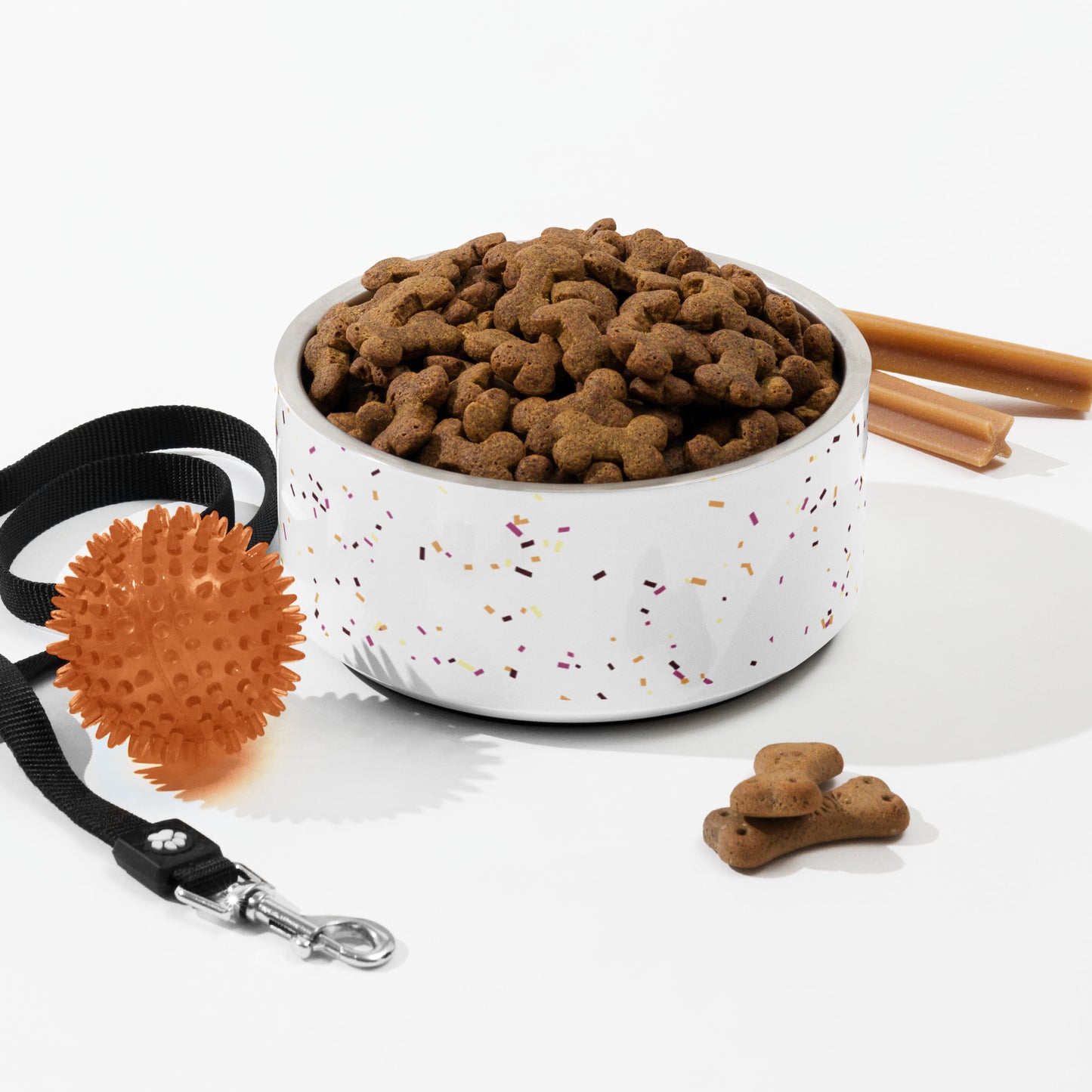 Paw-some Stainless Steel Pet Bowl | Confetti