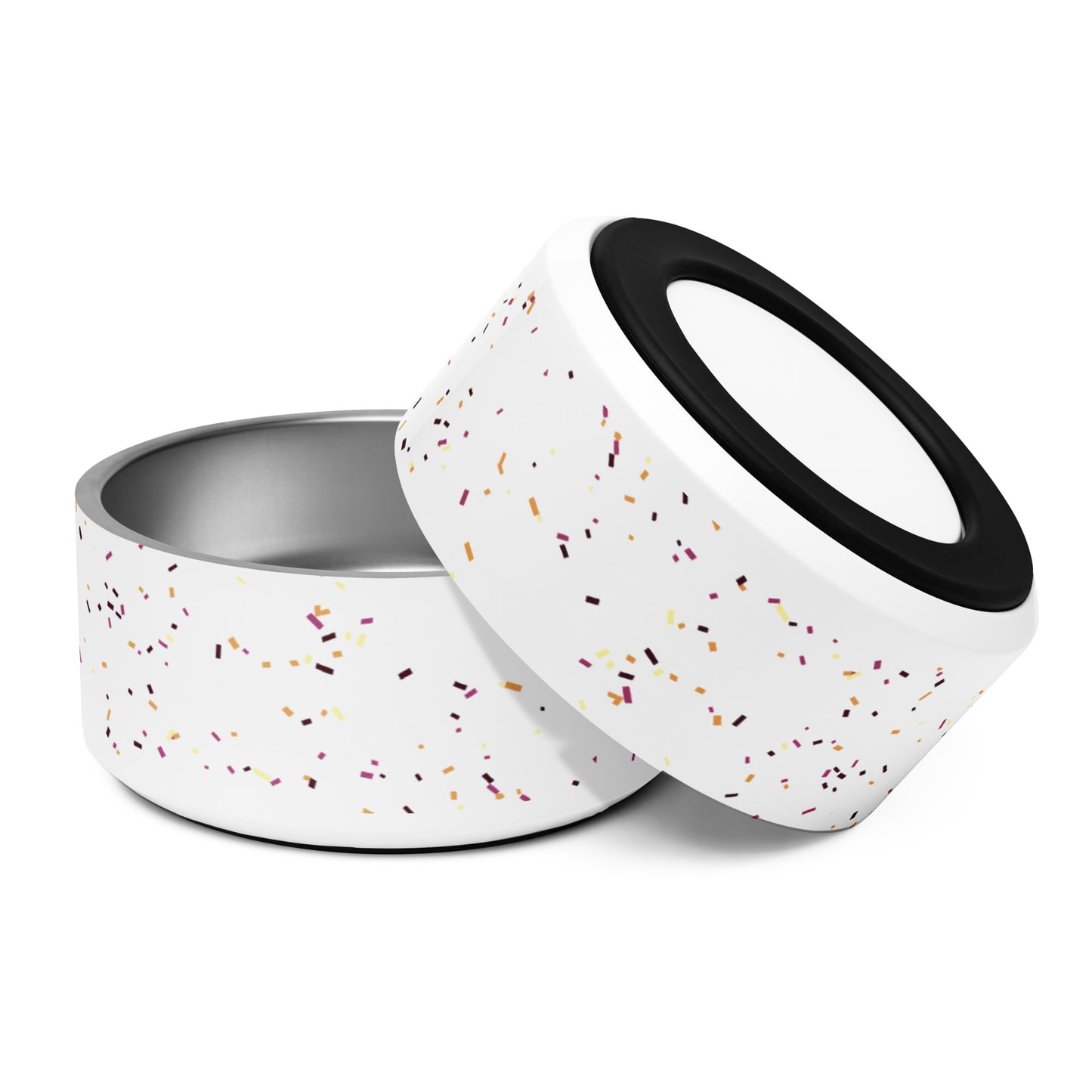 Paw-some Stainless Steel Pet Bowl | Confetti